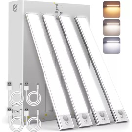Evotech 4Pack White 20cm 1000mAh Under Cabinet Lighting Magnetic Sensor Light Bar