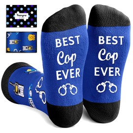 HAPPYPOP Police Gifts Police Officer Gifts Men - Gifts For Cops Police Retirement Gifts Police Chief Gifts Police Week Gifts, Police Cop Socks
