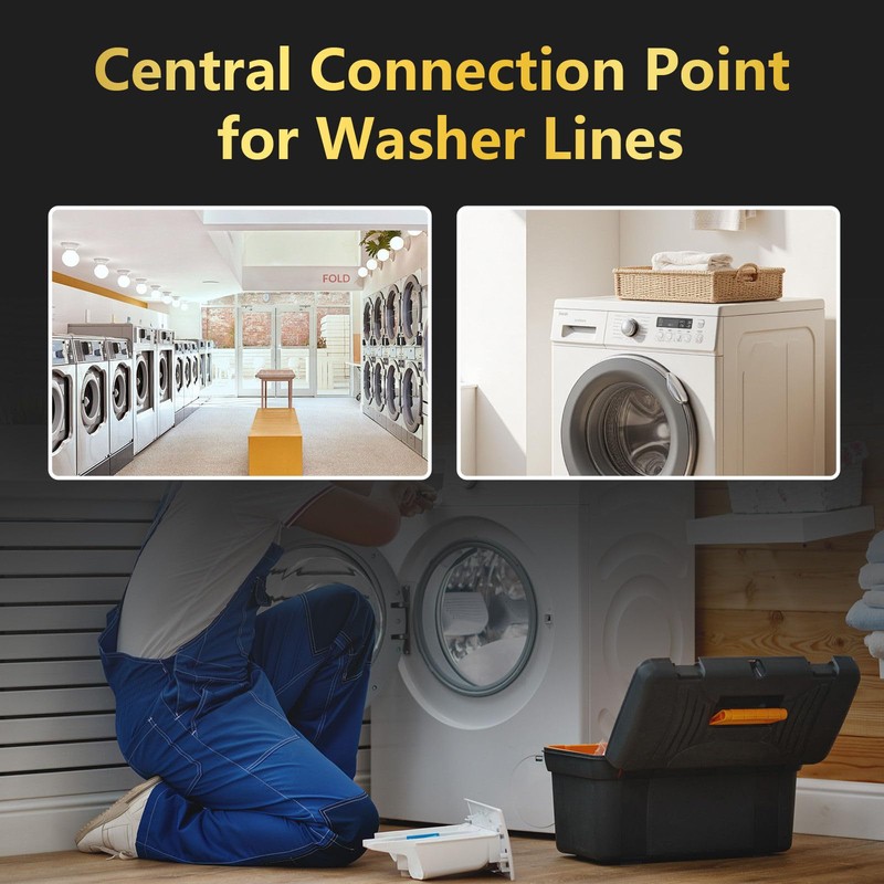 1 PCS Foskan Washing Machine Laundry Outlet Box,1/2"PEX A Expansion