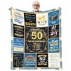 50th Birthday Blanket, 50 Year Old Gifts for Men, 50th
