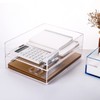 SANRUI Acrylic Stackable Letter Tray Desk Organizer Vertical Clear Paper