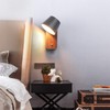 Modern Wall Lamp with Plug in Cord, Dark Grey Stylish
