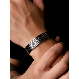 HAQUIL Irish Celtic Knots Pulsera para hombres y mujeres, regalo de joyería celta