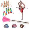 Quynhni Twirling Baton,Baton Twirling 21.6" Stainless Steel 2 Rhythmic Gymnastics