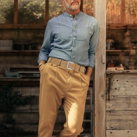 Men's Work Belt Mens Canvas Belt Inside Microfiber Faux Leather with Vintage Silver Buckle (Khaki)