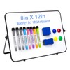 Magnetic Dry Erase Whiteboard Set – 29.8x20cm Double-Sided Writing Board