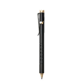 SZHOWORLD Aluminum Alloy Bolt Action Pen, with Brass Crown Bolt Signature Pen, Compatible with Parker Gel Refills for School Office Business EDC (Black)