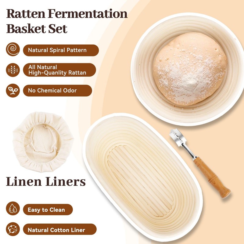 WEPSEN Sourdough Starter Kit 27 Pcs, Banneton Sourdough Bread Baking