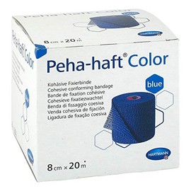 Peha-Haft Color Fixation Bandage Latex for 8 cm x 20 m Blue