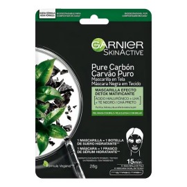 Mascarilla Facial Garnier Skin Active Carbón Puro 28 G