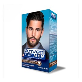 Tinte Para Hombre Cabello Barba Y Bigote Anven For Me Castaño Obscuro 60ml