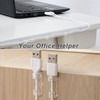 Keeshibao 60 Pack Adhesive Cable Clips Clear,6mm Wire Holders for
