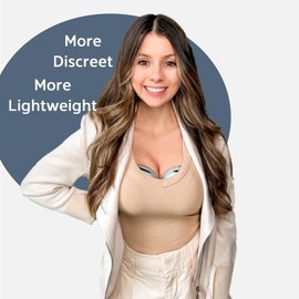 MomMed Wearable Breast Pump, S21 Portable Hands-Free Electric Breast Pump, Painless Breastfeeding Breast Pump Can Be Worn in-Bra, with 3 Mode & 12 Levels, Leak-Proof Design & Low Noise, 24mm Flange