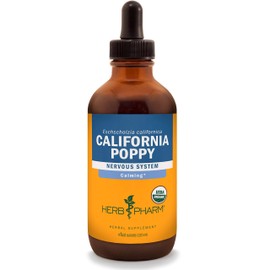 Herb Pharm Certified Organic California Poppy Liquid Extract for Calming Nervous System Support - 4 Ounce