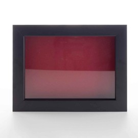 Black 5x7 Small Shadow Box Picture Wooden Frame with Red Acid-Free Backing UV Acrylic & Hanging Hardware - with 3/4" Usable Depth - Great Keepsake Box Memorial Frame Shadowbox