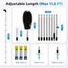 11.8 FT Gutter Cleaning Tools From The Ground, Adjustable Rain