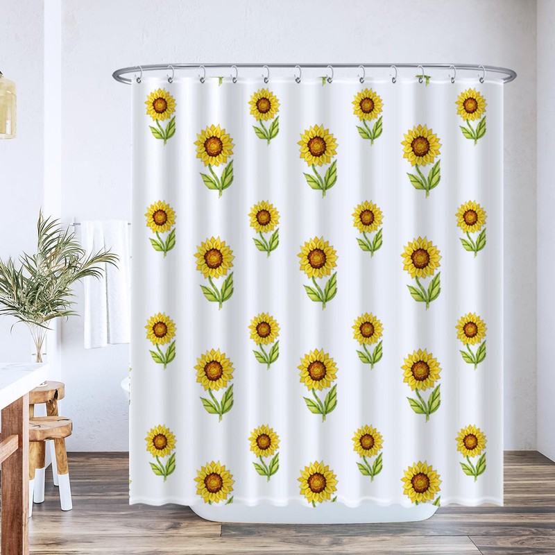 Ulticool Shower Curtain - Sunflower Sun Nature Happy - 180