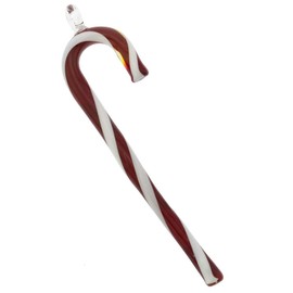 GlassOfVenice Murano Glass Candy Cane Christmas Ornament
