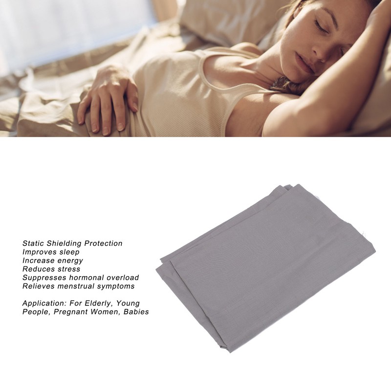 Grounding Pillowcase with Grounding Cord for Better Sleep Silver Fiber