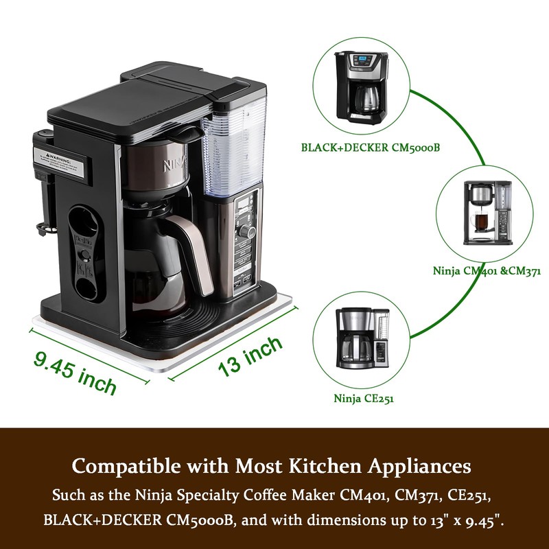 Transparent Acrylic Appliance Slider – 13” x 9.45” Coffee Maker