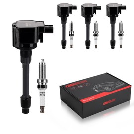 CASEONJAN Ignition Coil Pack UF781 and Iridium Spark Plugs, Compatible with Honda Accord CR-V Civic Insight RDX 2017-2021 1.5L 2.0L Replaces 3052059B013 UF781, Set of 4
