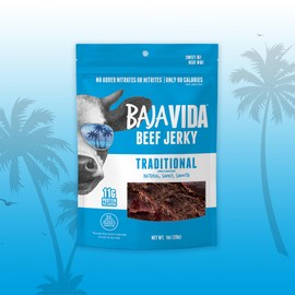 Baja Vida Traditional Beef Jerky - Beef Jerky Snack Packs, Healthy Jerky, Gluten-Free, All-Natural Beef, No MSG, Made in the USA - 2.5 Oz (Pack of 3)