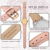 Anbeer 14mm Flat Thin Elegant Genuine Leather Watch Strap,Quick Release