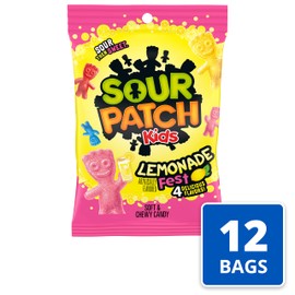 SOUR PATCH KIDS Lemonade Fest Soft & Chewy Candy, 12 - 8.02 oz Bags