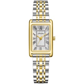 MASTOP Women's Bracelet Watch Small Dainty Womens Watch Vintage Gold Silver Watches for Women Waterproof Ladies Relojes para Mujer with Tools (Silver White)