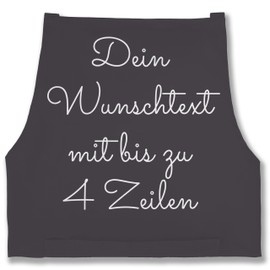 Geschenk mit Namen personalisiert by Shirtracer - Apron - Design Your Own Print - Desired Text, 7 anthracite