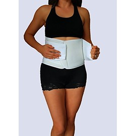 Alpha Medical Double Closure Abdominal Binder Compression Wrap - Postpartum Waist Trainer Abdominal Binder. L0625 (X-Small)