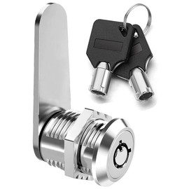 Litensh Thread Tubular Cam Lock with Keys Different, Mailbox Lock Cylinder Cabinet Lock Letter Box Lock Door Drawer Cupboard Lock (25MM)