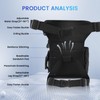 Meejaa Metal Detecting Waist Bag, Drop Leg Bag, Waterproof, Black