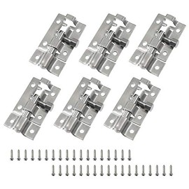 LDEXIN 6Pcs 1.5" Barrel Bolt, Stainless Steel Sliding Lock Barrel Slide Bolt, Security Interior Exterior Door Window Latch with Mounting Screws to Keep You Safe and Private