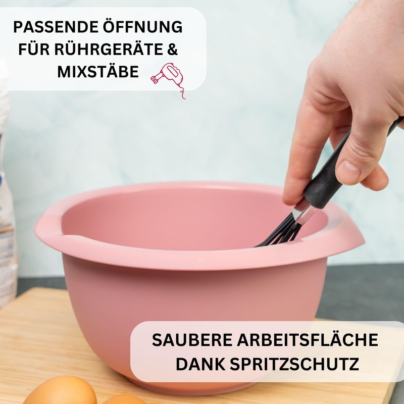 Westmark Mixing/Baking Bowl 2.5 L with Spout Plastic Pink 3152227P