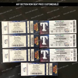 2023 ALCS Souvenir Ticket Stub Astros Rangers ANY SECTION ROW SEAT PRICE! - Game 7