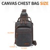 Nerlion Sling Bag for Men Waxed Canvas Crossbody Bag Chest