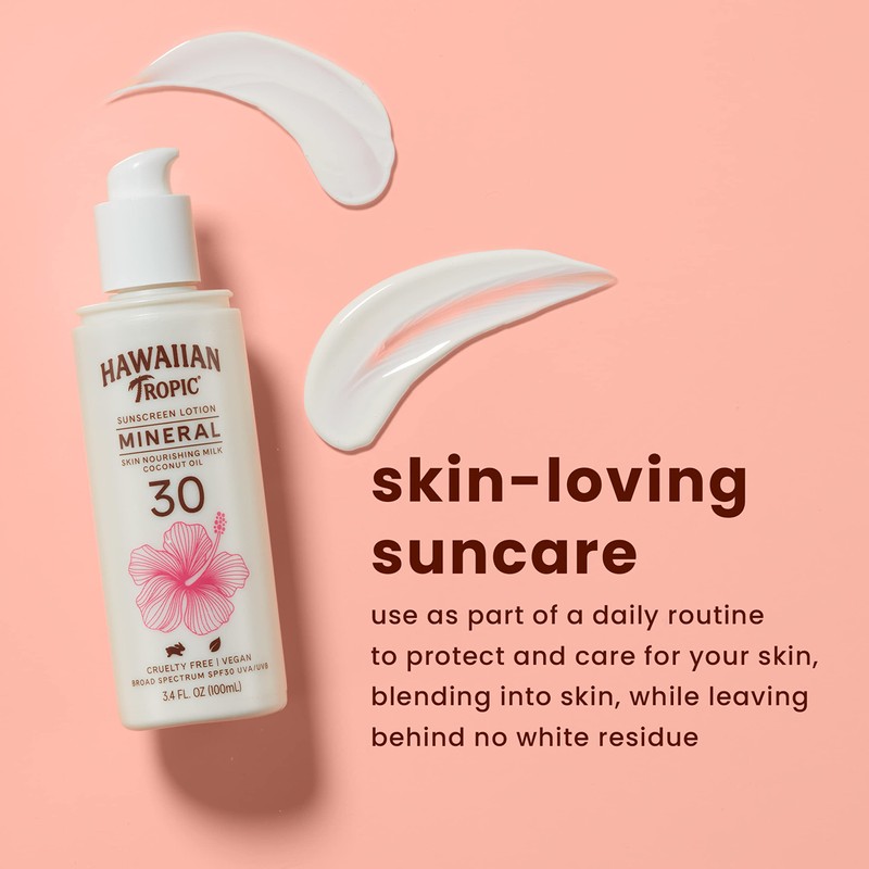 Protector Solar Hawaiian Tropic Mineral Spf 30 100 Ml Leche