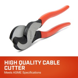 Crescent Cable Cutter, Dipped Handle Pliers - Premium Cutting Pliers with Sheer-Cut Blades & Ergonomic Grip - Professional-Grade Hand Tool - 10" - 10CBLDG