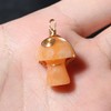 LHJ 10 Pcs Natural Stone Pendants Mushroom Shape Chakra Crystal