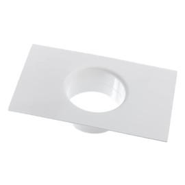 EUROPLAST 125mm / 5 Inch Straight Duct Connector with Flange - Round PVC Ducting - Ventilation Pipe - Wall Plate