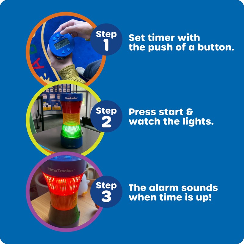 Learning Resources Time Tracker Visual Timer & Clock - 1
