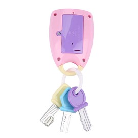 Vbestlife Funky Toy Keys for Toddlers and Babies, Baby Toy Smart Key Remote Car Control Musical Pretend Play for Kids Education Toys(Pink)