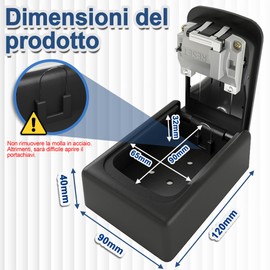 DIYGEEK Key Safe with Combination Code, Key Cabinet with 4-Digit Combination Code, Key Safe Outdoor, Key Box for Storing Keys for Front Doors, Garages, Schools and Offices