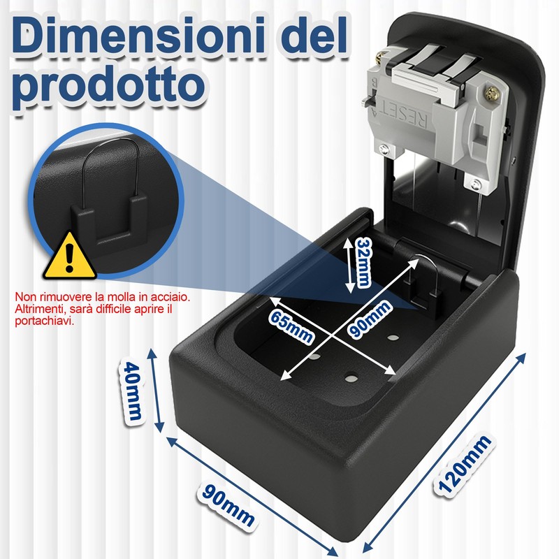 DIYGEEK Key Safe with Combination Code, Key Cabinet with 4-Digit
