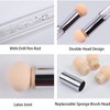 SILPECWEE 3Pcs Ombre Nail Brush, Acrylic Nail Art Brushes, Nail