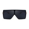 FEISEDY Flat Top Oversized Shield Sunglasses Women Men Square Fashion