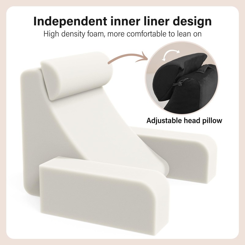 ENITYA Back Pillow for Bed Sitting up, 19" Reading Pillow
