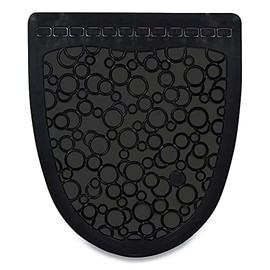 Fresh Products P Shield Urinal Mat for Floor Protection Highly Absorbent Neutralizes Odors Slip Resistant Long lasting Made In USA 6 Pack in Black