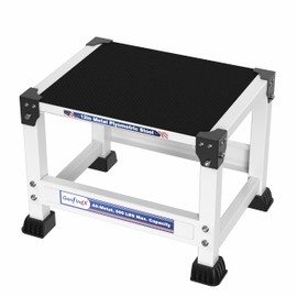 GanFindX GanFindX Steel Plyo Box 12 Inch with 15 * 12 Inch Surface Metal Plyometric Jumping Box Home Gym Jump Trainer for Fitness Exercise Agility Stamina Conditioning Strength Training, White